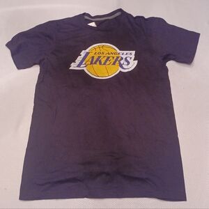 Mens LA Lakers T-Shirt SMALL Black 🆕 Los Angeles Cotton Shirt 🏀 NBA